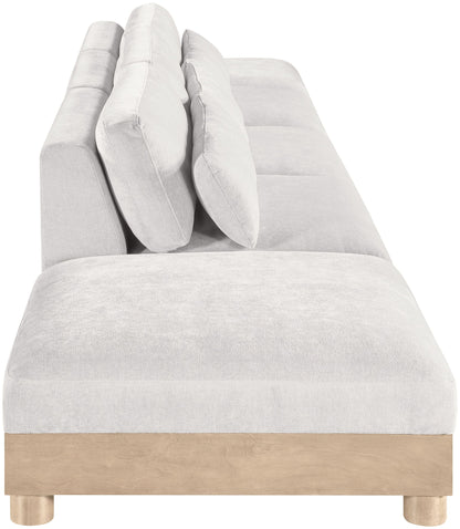 Turin - Chenille Fabric Upholstered Modular Sectional - White