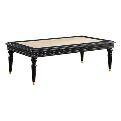 Tayden - Coffee Table With Marble Top - Marble Top & Black
