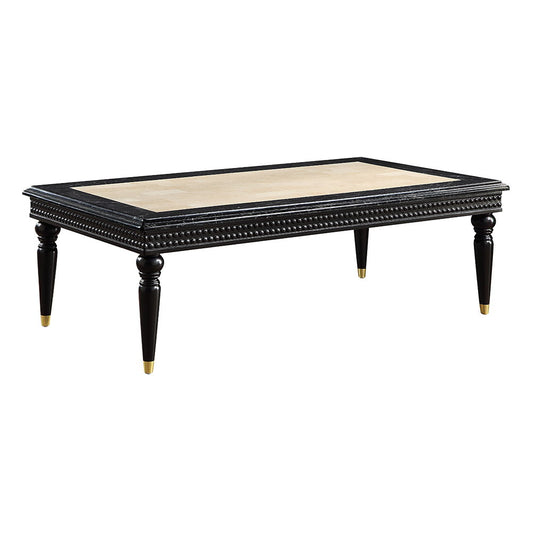 Tayden - Coffee Table With Marble Top - Marble Top & Black