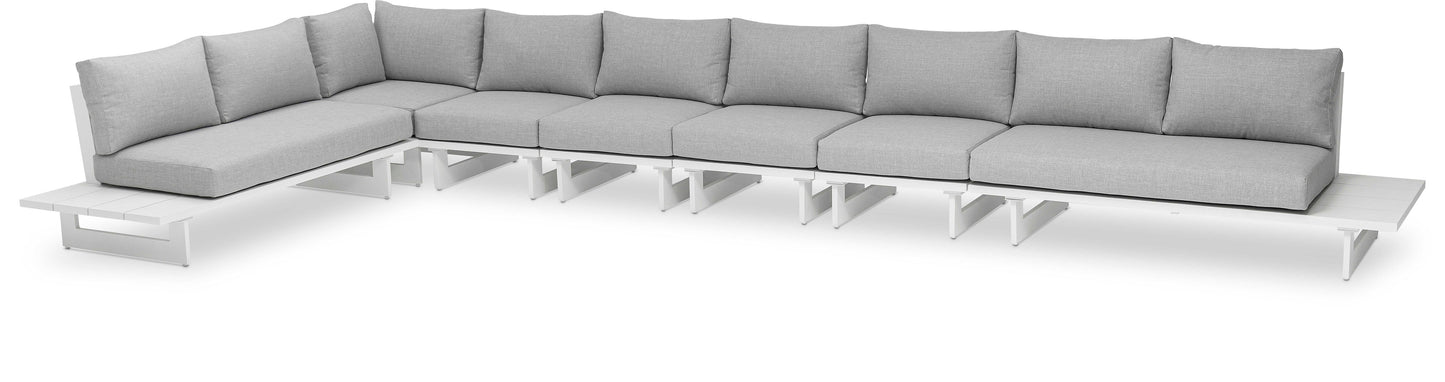 Maldives - 7 Piece Water Resistant Outdoor Patio Modular Sectional With White Base