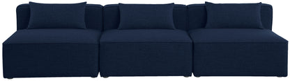 Cube - Linen Modular 3 Seat Armless Sofa