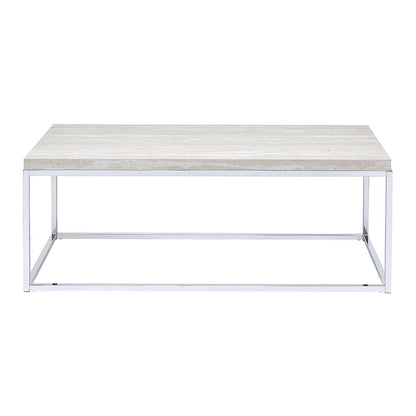 Snyder - Coffee Table - Engineered Stone Top & Chrome
