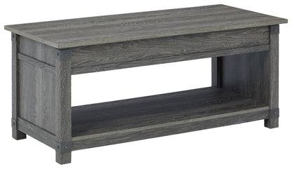 Freedan - Rect Lift Top Cocktail Table - Grayish Brown