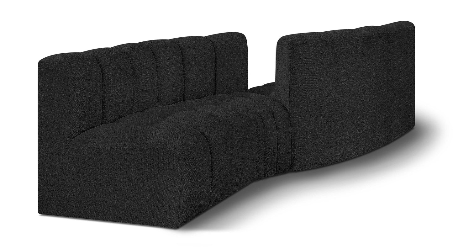 Arc - Boucle Fabric 4 Piece Sofa
