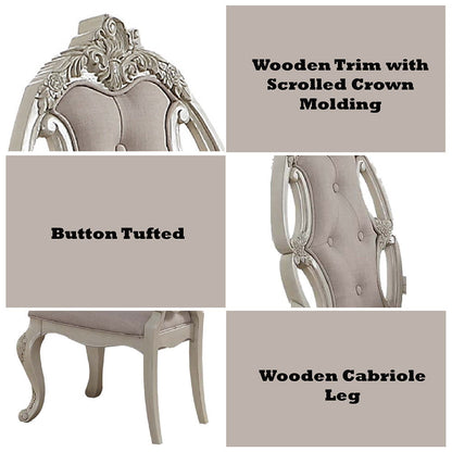 Ragenardus - Arm Chair (Set of 2) - Fabric & Antique White