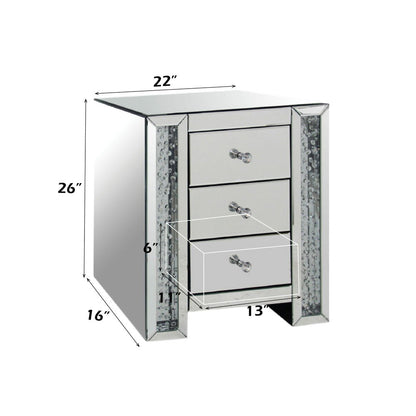 Nysa - Accent Table - Mirrored & Faux Crystals