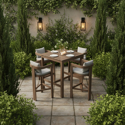 Newport - Acacia Wood Outdoor Patio Bar Table