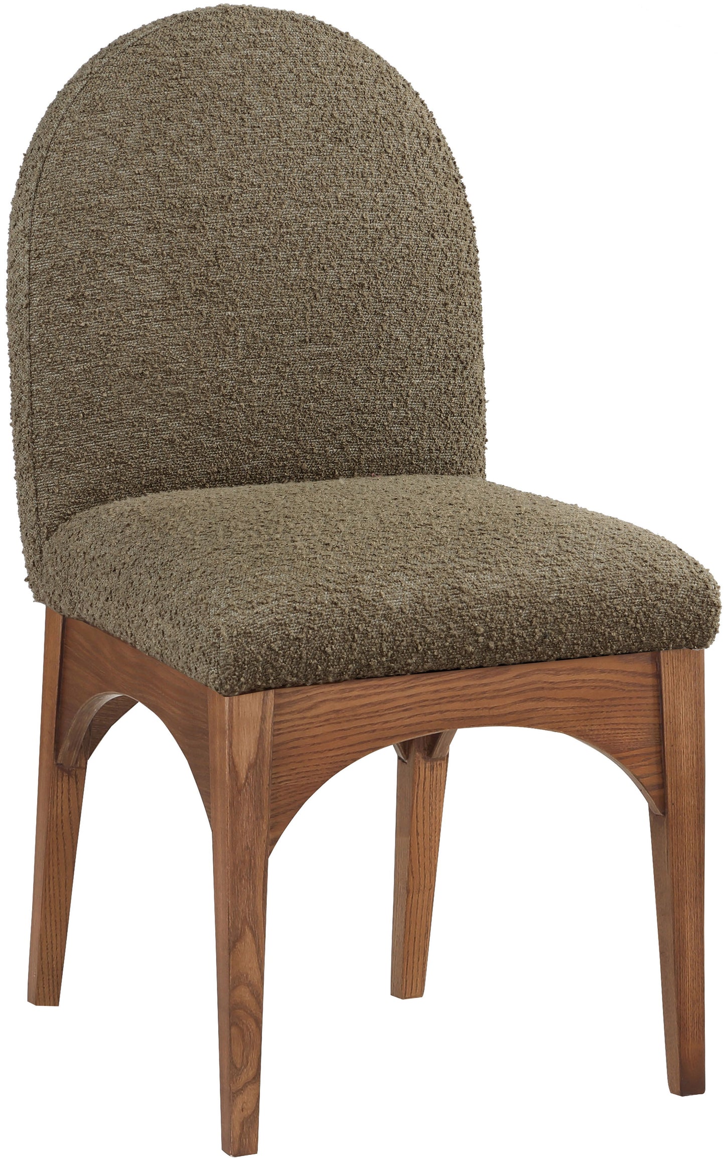 Waldorf - Boucle Dining Side Chair With Brown Legs