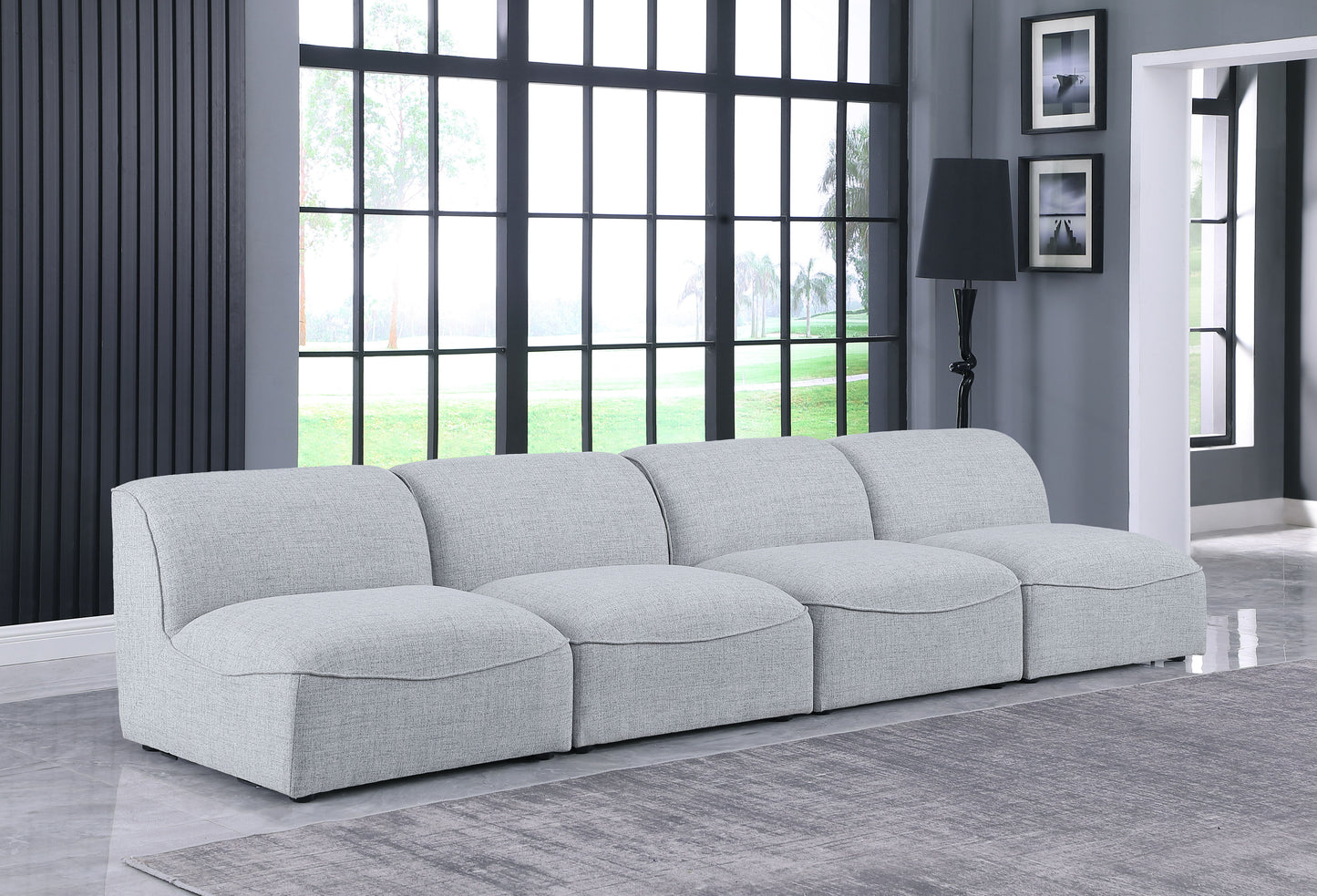 Miramar - 4 Seat Armless Modular Sofa