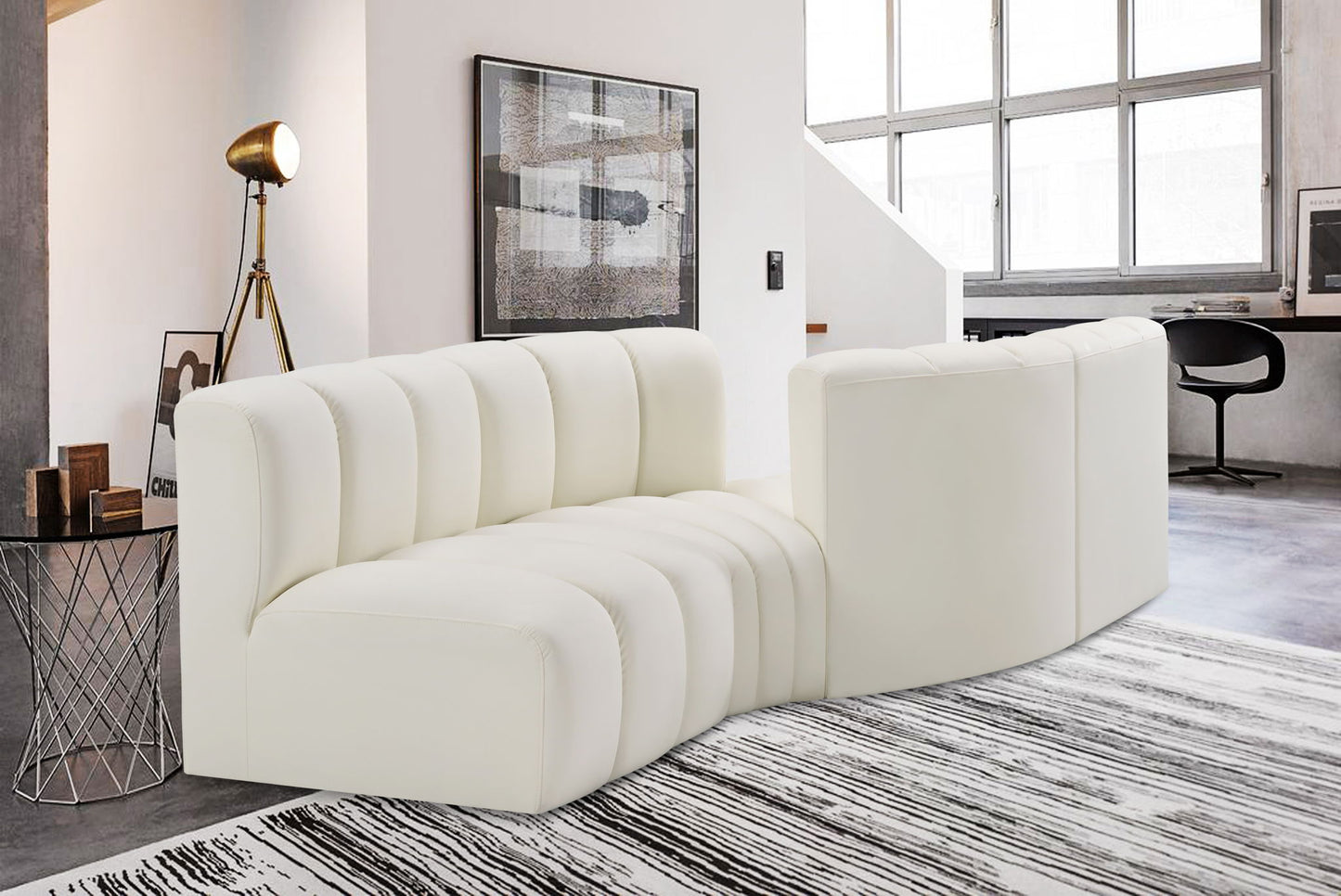 Arc - Faux Leather 4 Piece Sofa