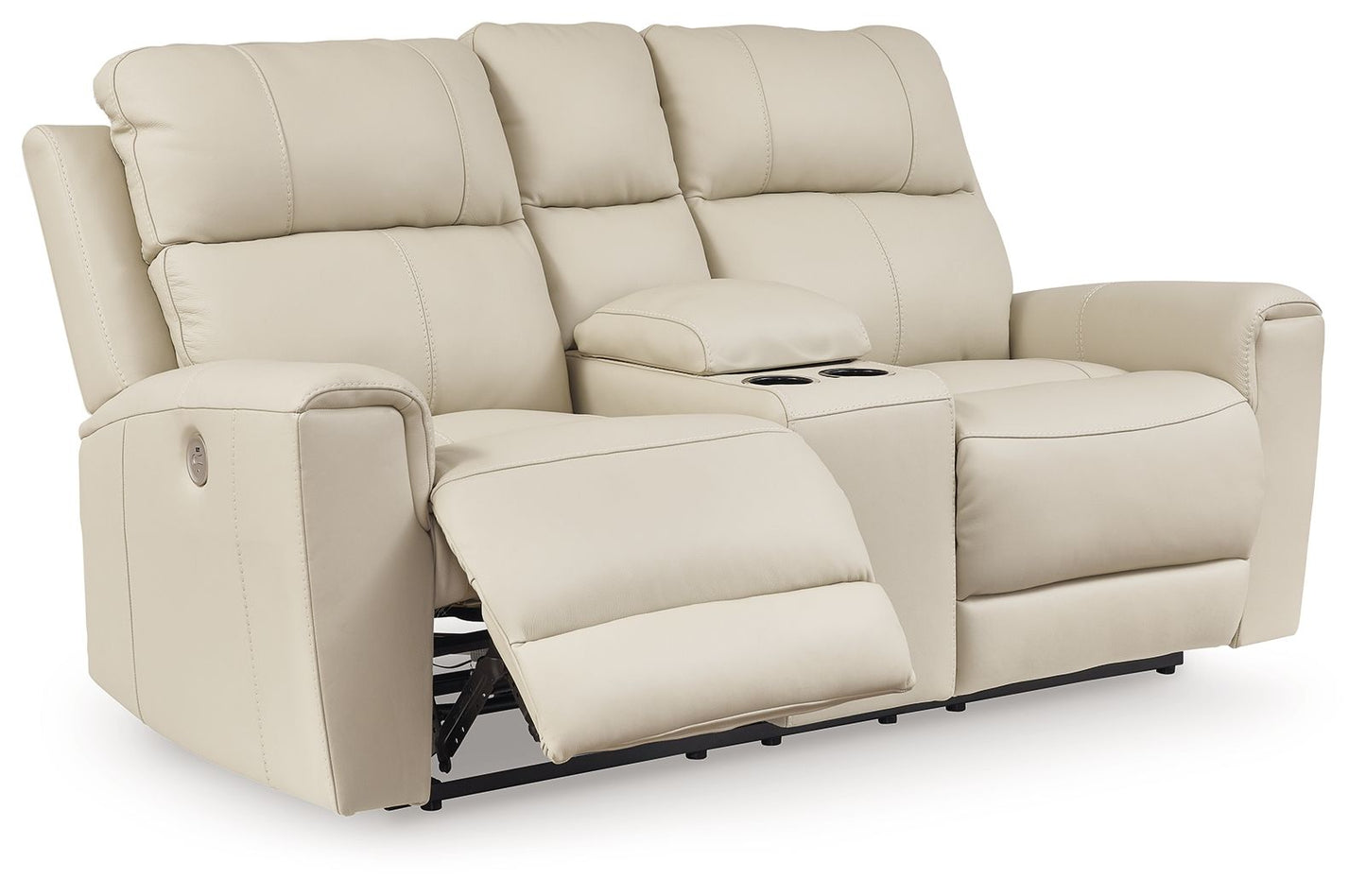 Dahlmoore - Dbl Power Reclining Loveseat With Console - Almond