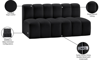 Arc - Faux Leather 2 Seats Modular Sofa