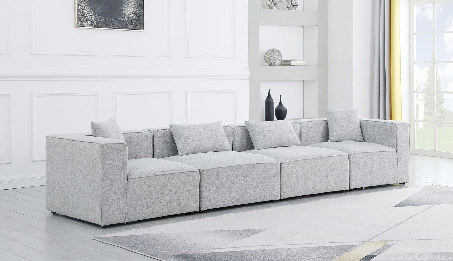 Cube - Linen Modular 4 Seat Sofa
