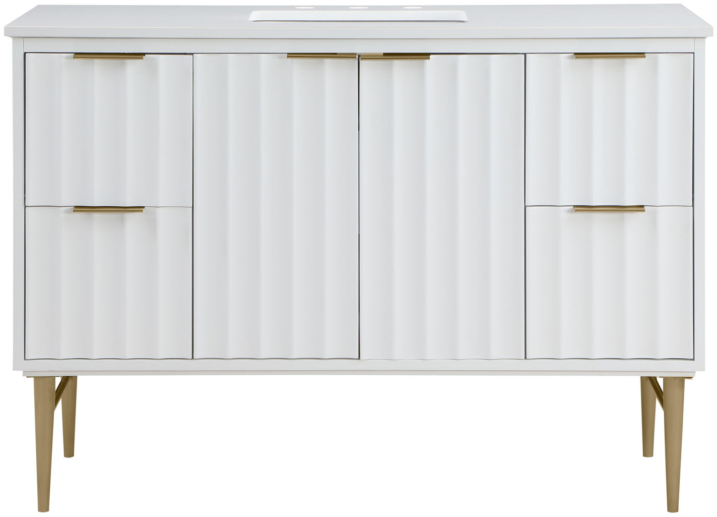 Modernist - Bathroom Vanity With Gold Legs