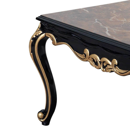 Betria - Coffee Table - Engineered Stone Top, Gold & Black