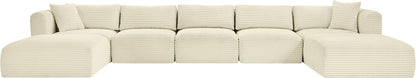 Shaggy - 7 Piece Modular Sectional With 2 Ottomans