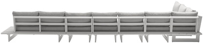 Maldives - 7 Piece Water Resistant Outdoor Patio Modular Sectional With White Base