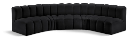 Arc - Faux Leather 5 Piece U-Shaped Modular Sofa