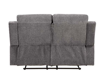 Kalen - Motion Loveseat - Gray Chenille