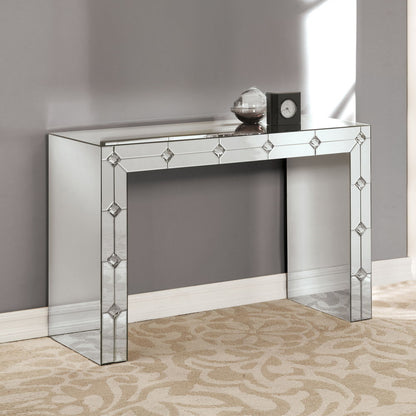 Hessa - Console Table - Mirrored & Faux Rhinestone