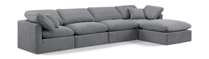 Indulge - Velvet 5 Piece Modular Sectional With Chaise