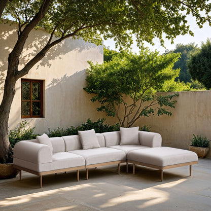Laguna - 4 Piece 106.5" Upholstered Outdoor Patio Modular Sectional