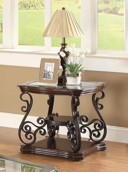 Laney - 1-Shelf Glass Top Rectangular Table