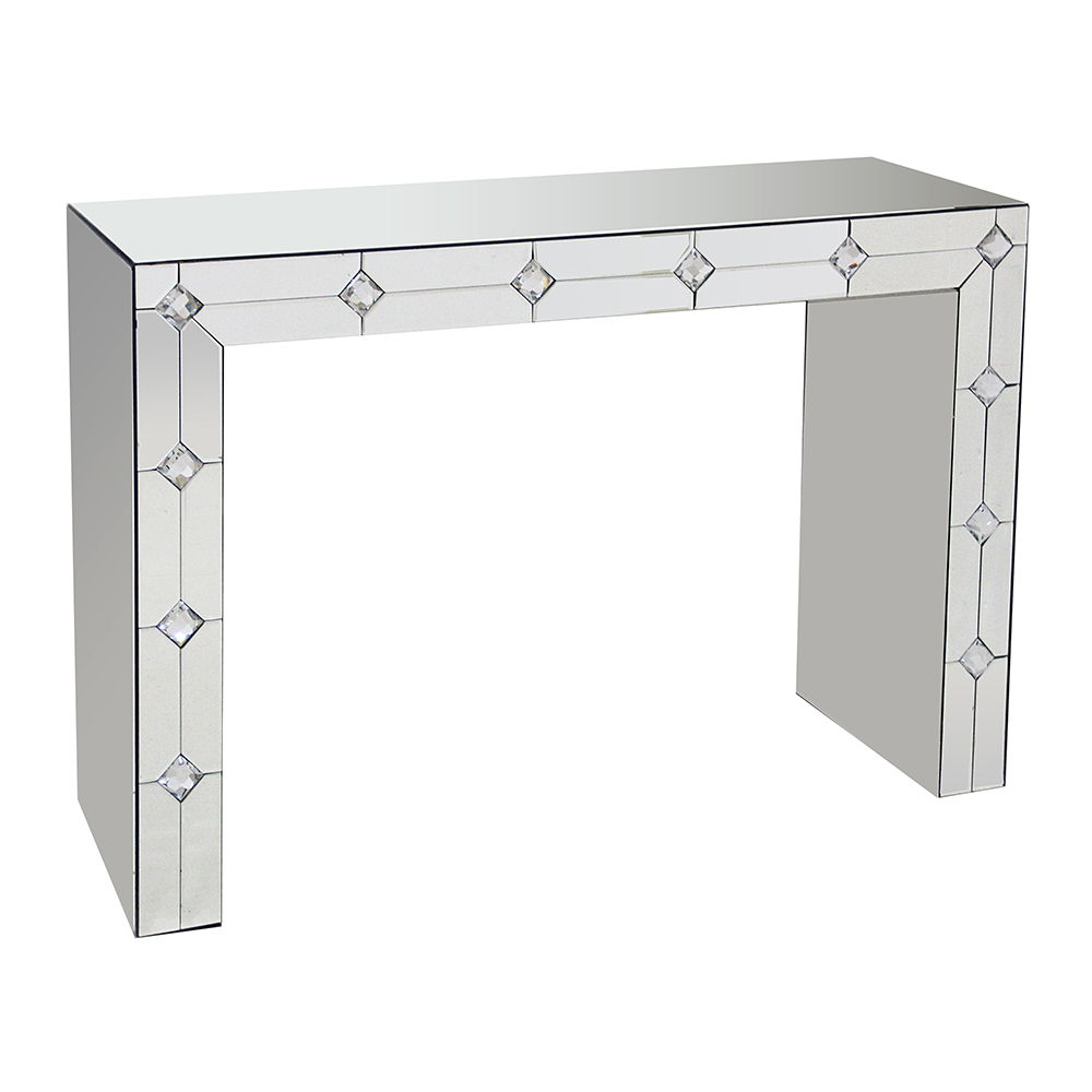 Hessa - Console Table - Mirrored & Faux Rhinestone