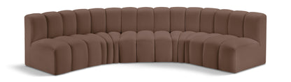 Arc - Faux Leather 5 Piece U-Shaped Modular Sofa