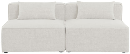 Cube - Linen Modular 2 Seat Armless Sofa