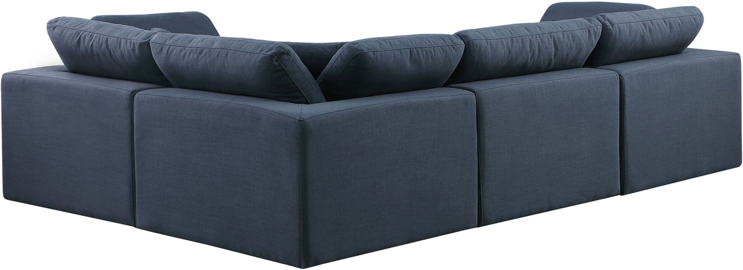 Comfy - 4 Piece Linen Fabric Modular Sectional