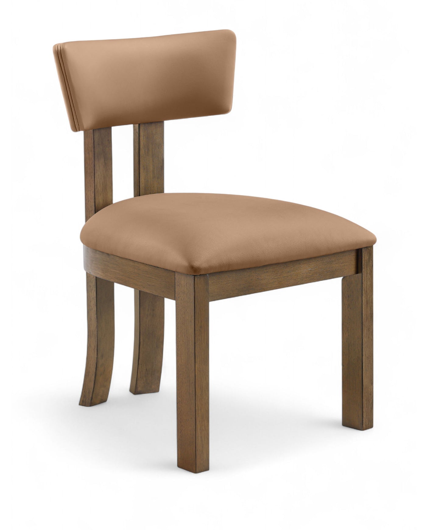 Lavrin - Vegan Leather Upholstered Dining Side Chair (Set of 2) - Walnut Base