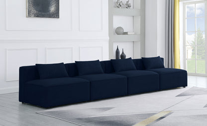 Cube - Linen Modular 4 Seat Armless Sofa
