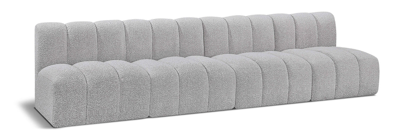Arc - Boucle Fabric 4 Seats Modular Sofa