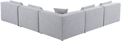 Cube - Linen 5 Piece Modular Corner Armless Sectional