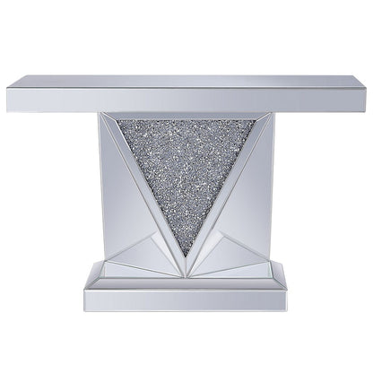 Noralie - 31"H Console Table - Mirrored & Faux Diamonds