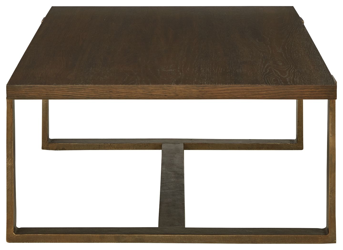 Balintmore - Rectangular Cocktail Table - Brown / Gold Finish