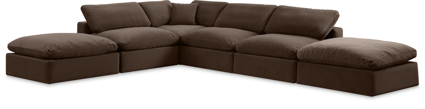 Comfy - 6 Piece Velvet Modular Sectional