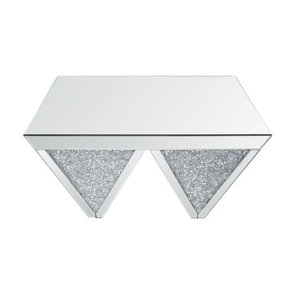 Noralie - 19"H Coffee Table With Faux Diamonds - Mirrored