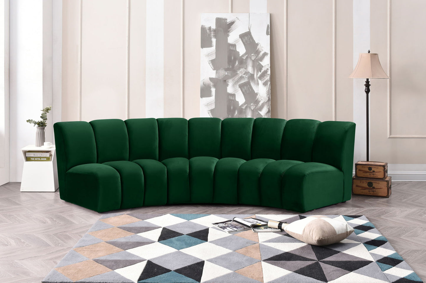 Infinity - 3 Piece Velvet Modular Sectional