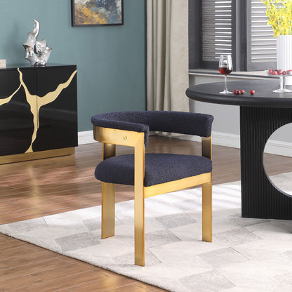 Romeo - Boucle Dining Chair With Gold Base (Set of 2)