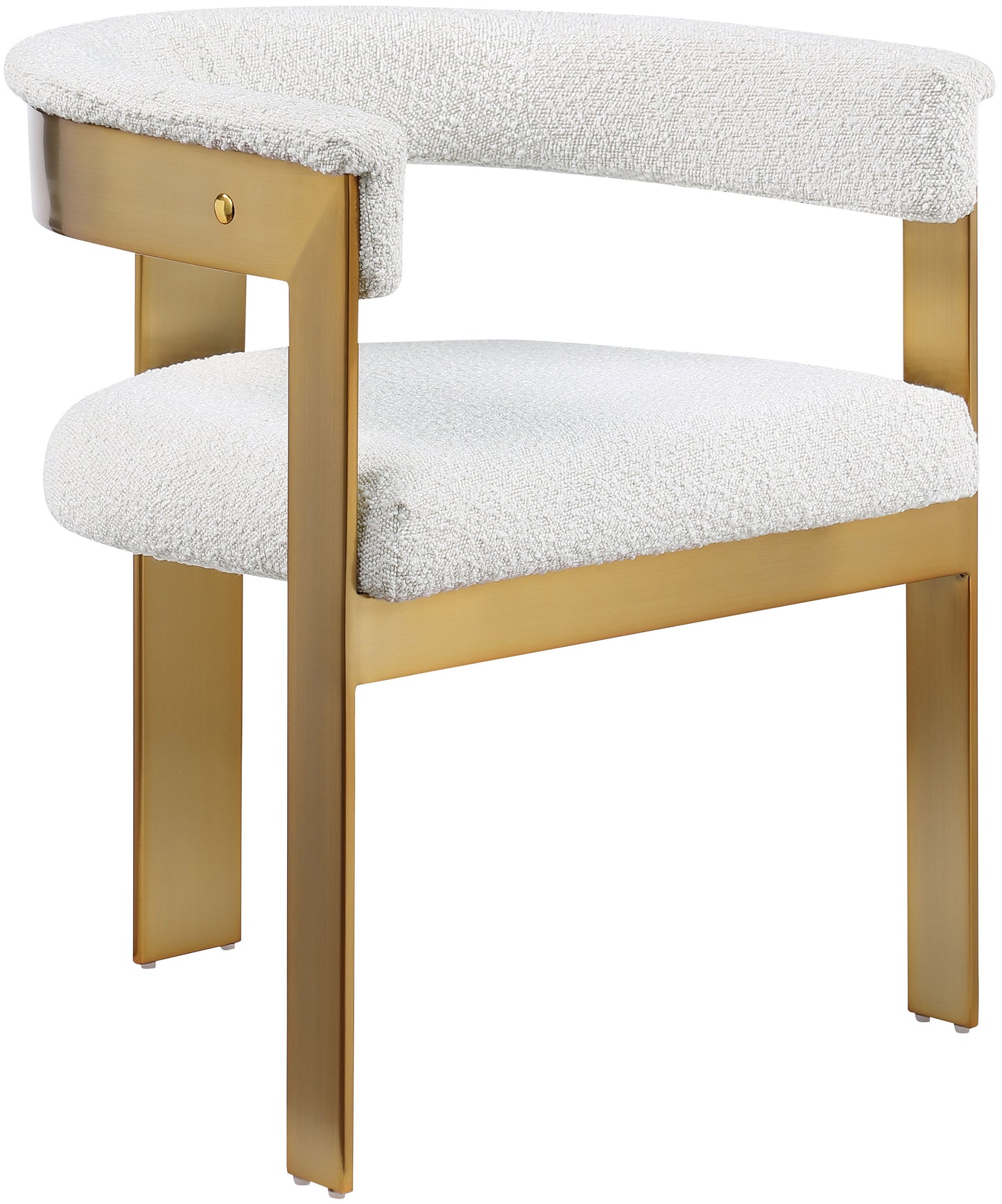 Romeo - Boucle Dining Chair With Gold Base (Set of 2)
