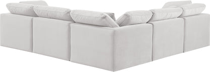Indulge - Velvet 5 Piece Modular Corner Sectional
