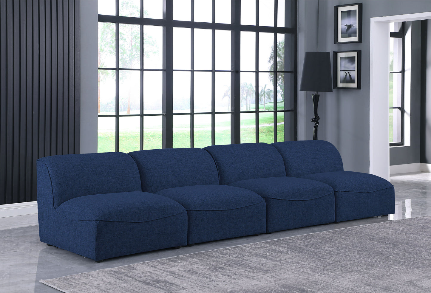 Miramar - 4 Seat Armless Modular Sofa