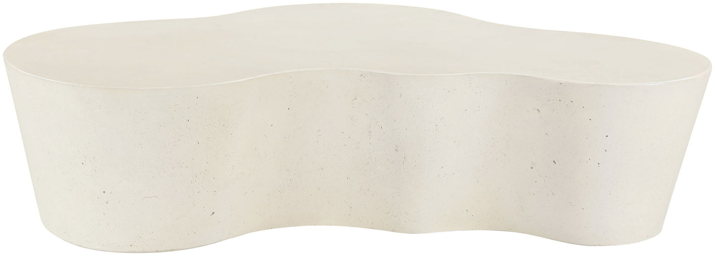 Monza - Concrete And Fiberglass Indoor / Outdoor Coffee Table - Cream