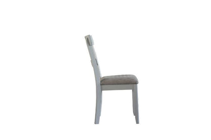 House Marchese - Side Chair (Set of 2) - Two Tone Gray Fabric & Pearl Gray