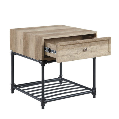 Brantley II - End Table - Oak & Sandy Black