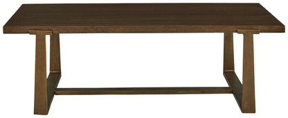 Balintmore - Rectangular Cocktail Table - Brown / Gold Finish