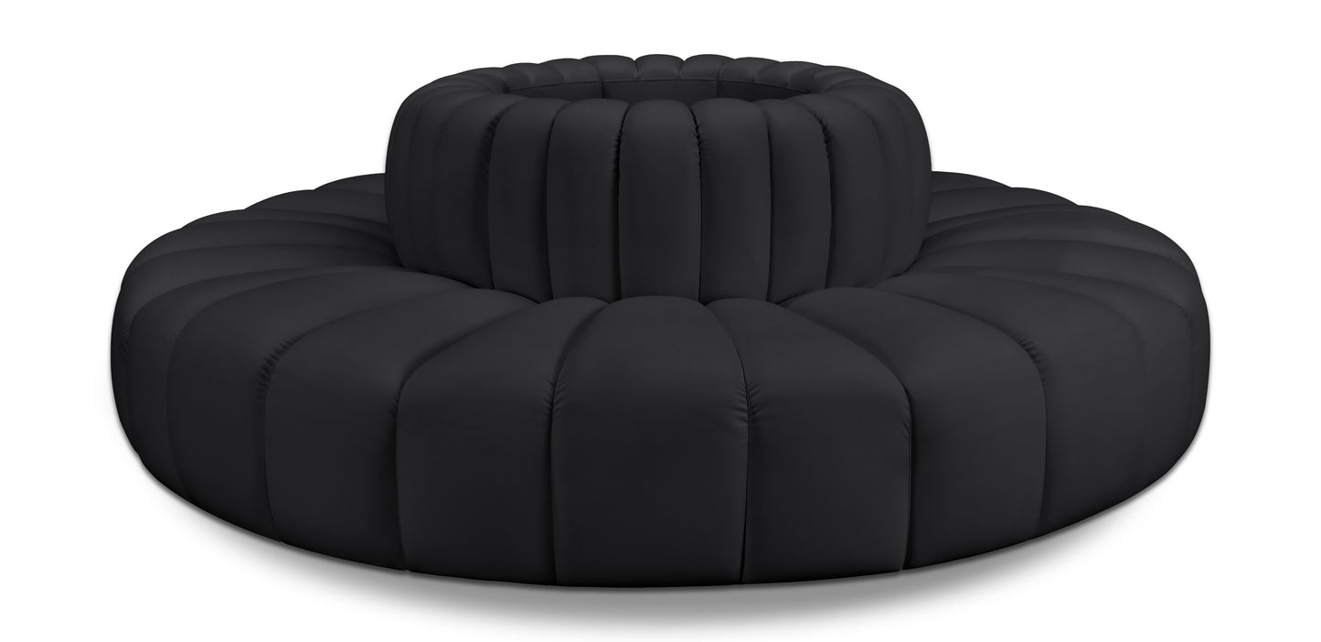 Arc - Faux Leather 8 Piece Round Modular Sofa