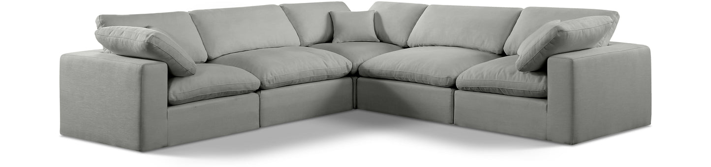 Comfy - 5 Piece Linen Modular Corner Sectional